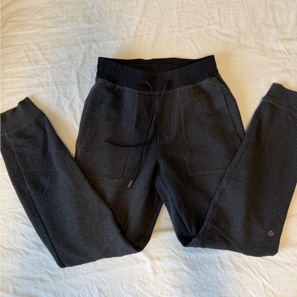 Lululemon At Ease Joggers in Heathered Black - Picture 2 of 2